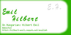 emil hilbert business card